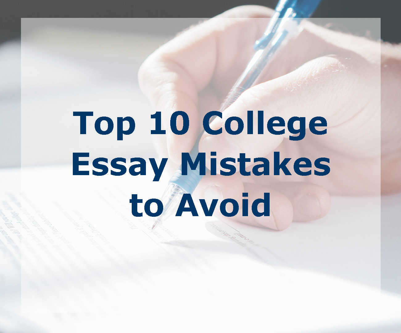 college essay mistakes